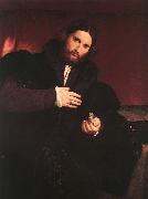 Lorenzo Lotto Man with a Golden Paw oil on canvas